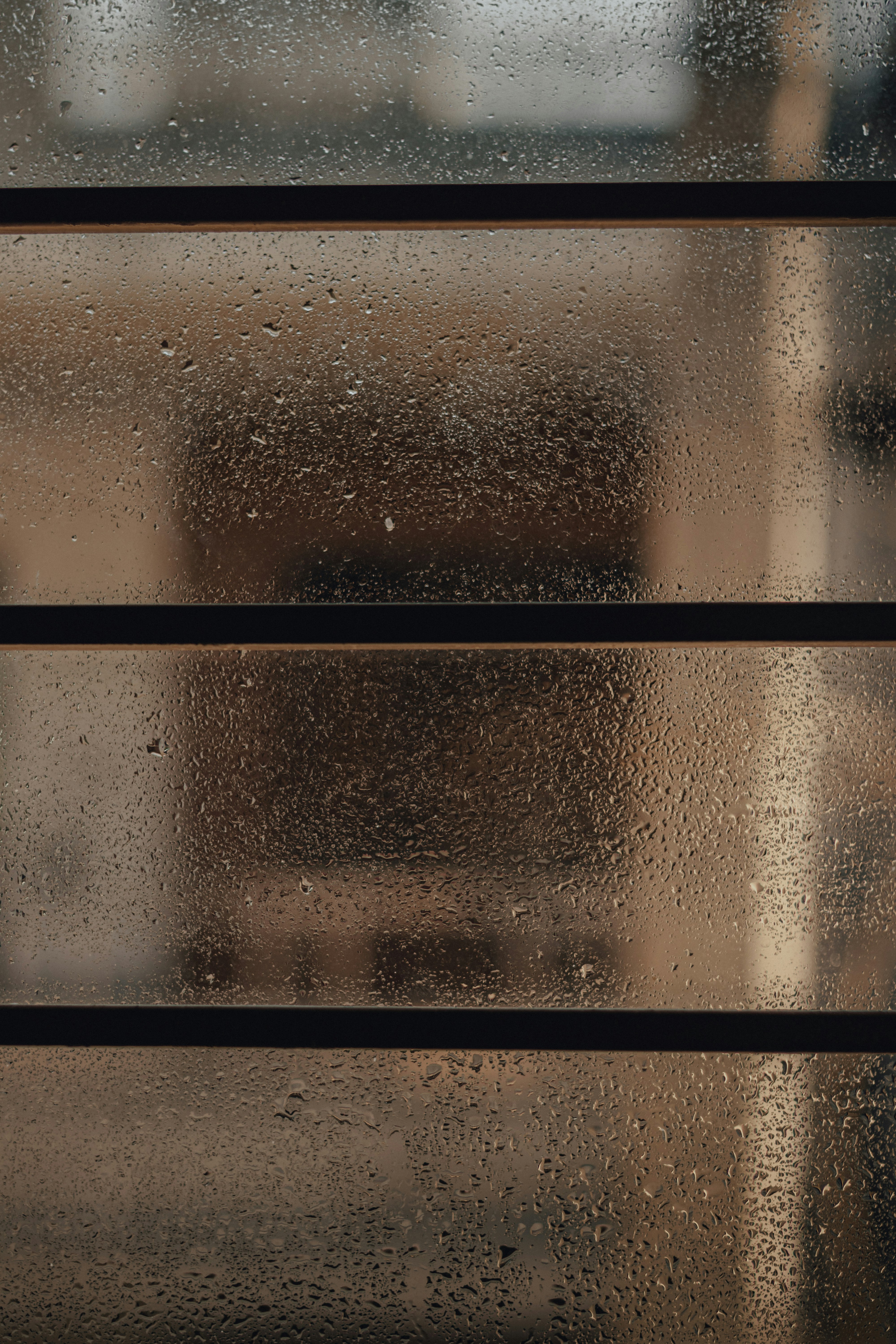 water droplets on glass window